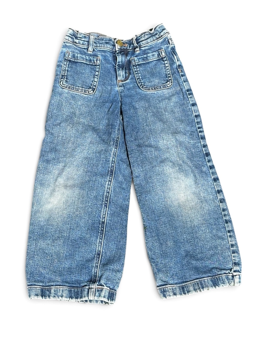 Crewcuts Wide Leg Jeans Denim Girl Size 6  Back To School J Crew Adorable